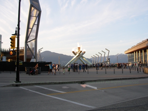 Jack Poole Plaza in Coal Harbour, Vancouver, BC, Canada