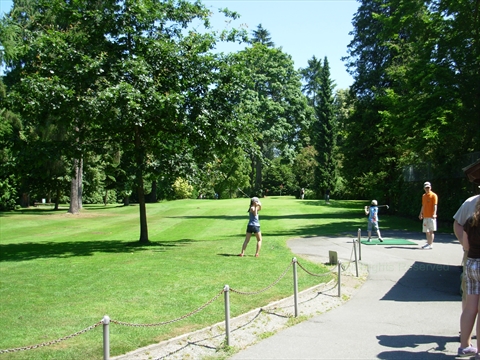 Golf course in Stanley Park, Vancouver, British Columbia Canada
