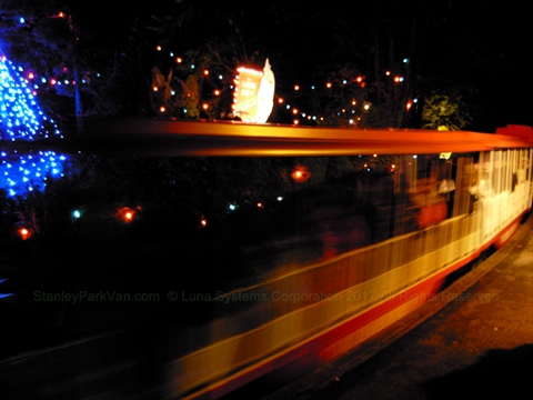 Halloween Ghost Train in Stanley Park, Vancouver, BC, Canada