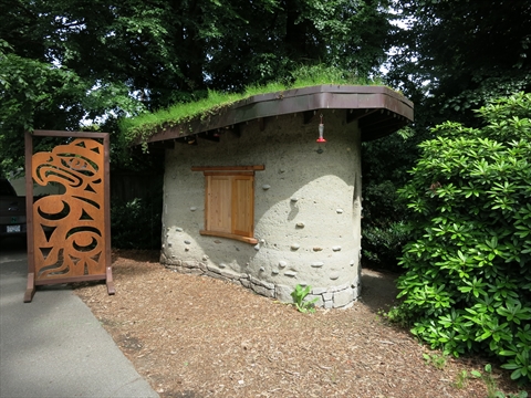 Cob House in Stanley Park, Vancouver, BC, Canada