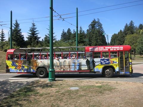 Bus Tour in Stanley Park, Vancouver, BC, Canada