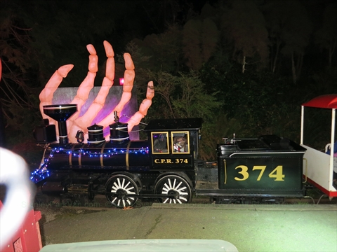 Stanley Park Halloween Ghost Train in Stanley Park, Vancouver, BC, Canada