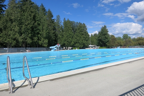 Second Beach Outdoor Swimming Pool in Stanley Park, Vancouver, BC, Canada