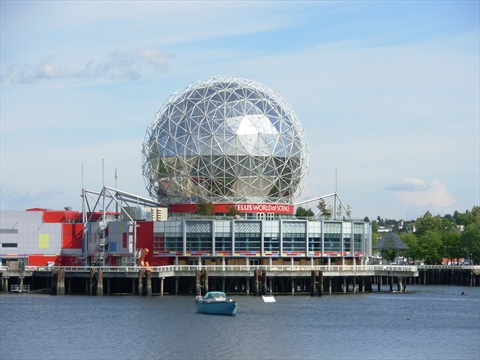 Science World at Telus World of Science at False Creek, Vancouver, BC, Canada