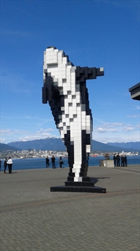 Digital Orca at Jack Poole Plaza, Vancouver, BC, Canada