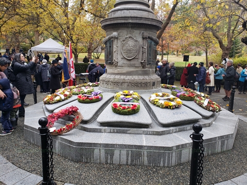 Remembrance Day Ceremony in Stanley Park, Vancouver, BC, Canada