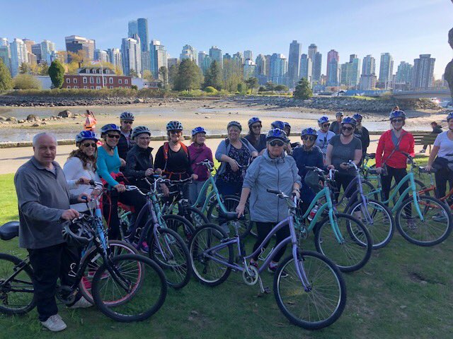 Bicycle tour in Stanley Park, Vancouver, BC, Canada